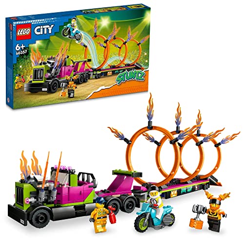 レゴ(LEGO) シティ トレーラートラックと火の輪くぐりチャレンジ 60357 おもちゃ ブロック プレゼント 乗り物 のりもの 男の子 女の子 6
