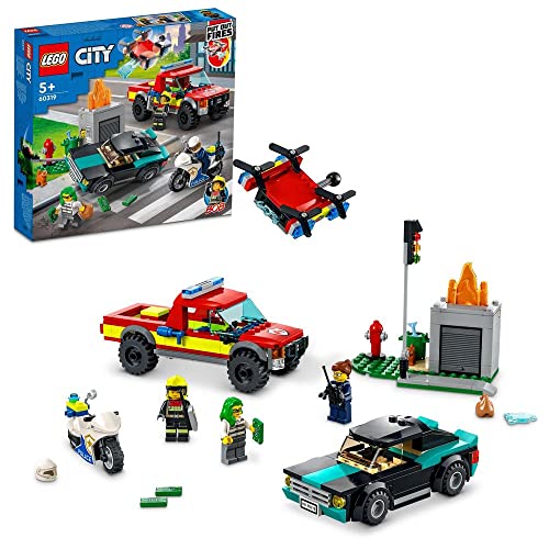 レゴ(LEGO) シティ 出動！しょうぼうレスキュー & ポリスチェイス 60319 おもちゃ ブロック プレゼント 消防 しょうぼう 警察 けいさつ