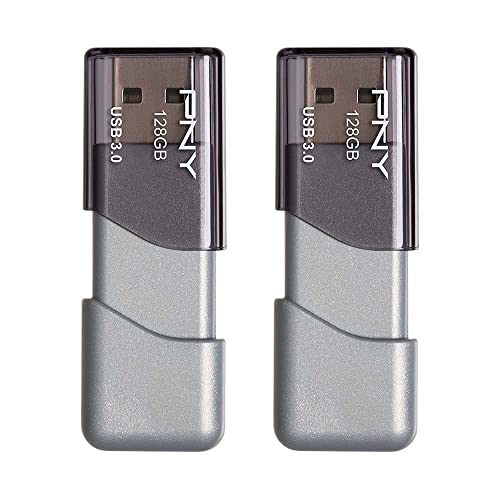 PNY 128GB ターボアタッチ 3 USB 3.0 フラッシュドライブ、2パック