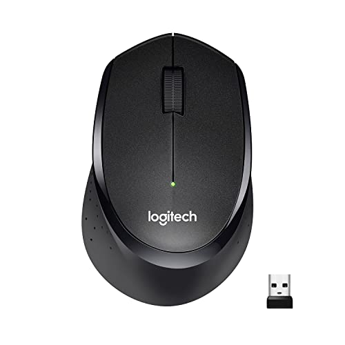 (Black, M330) - Logitech M330 Silent Plus Wireless Mouse (USB for Windows/Mac/Chrome OS/Linux) - Black