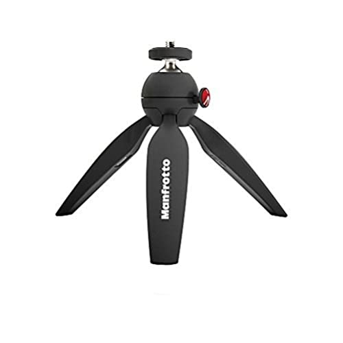 マンフロット(Manfrotto) ミニ三脚 PIXI ブラック カメラ用ミニ三脚 動画用ハンドグリップ 耐荷重1kg 高さ13.5cm 自重0.17kg アルミニウ