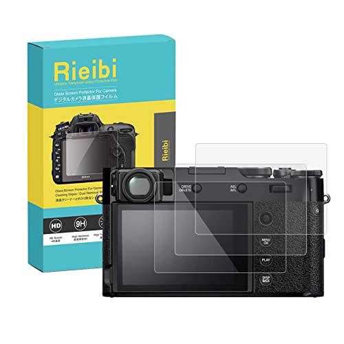 RIEIBI 液晶保護フィルム 3枚セット, FUJIFILM X-E4/X-T4/X100V/X-Pro3 専用 デジタルカメラ液晶保護フィルム 高硬度9H 耐指紋 液晶保護