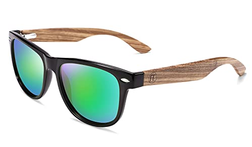 FEISEDY 木製 サングラス メンズ 偏光 サングラス UV400保護 紫外線 サングラス 手作り ドライブ/野球/自転車/釣り／ランニング／ゴルフ