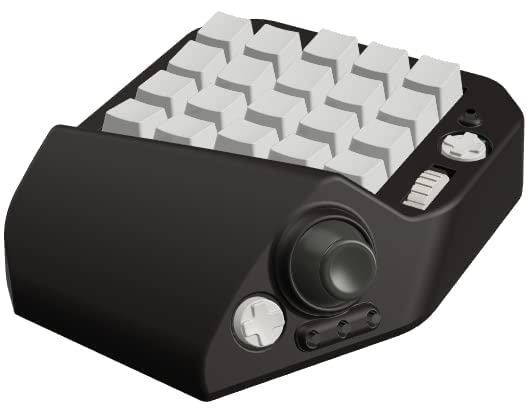 [MH-Device] MH-Delta ジョイスティック・ホイール付き41キー片手ゲーミングキーボード (スタンダード - 黒)