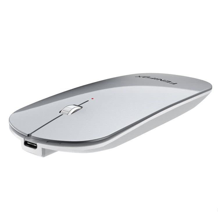 FENIFOX Bluetooth マウス, 超薄型 無線 ワイヤレス 静音 ブルートゥース 小型 ミニ 3ボタン 光学式 2.4G Bt 3.0 音が静かな 消音 光学 D