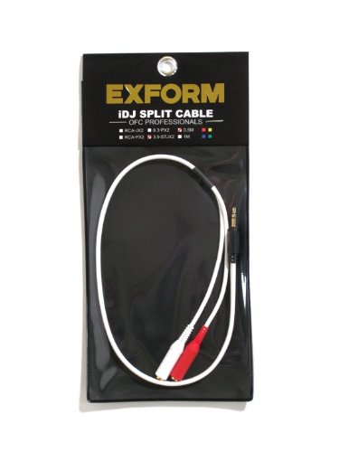 EXFORM iDJ SPLIT CABLE ヘッドホン出力用分岐ケーブル 3.5-STJX2-0.5M