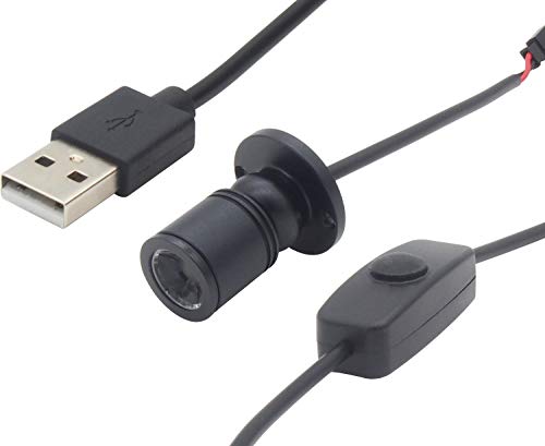 オーディオファン USB電源用 小型スポットライト USBタイプAプラグ用 電球色 LED (ウォームホワイト) ショーケース照明 バックライト 角