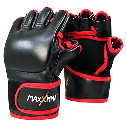 MaxxMMA ハーフフィンガー グローブ ボクシンググローブ パンチンググローブ 総合 格闘技 サンドバッグ MMA トレーニング グローブ