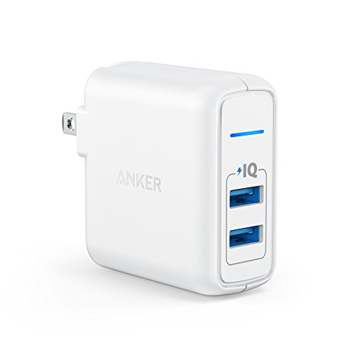 Anker PowerPort 2 Elite (USB 急速充電器 24W 2ポート) 【PSE技術基準適合/PowerIQ搭載/折りたたみ式プラグ搭載/旅行に最適】 iPhone/iP