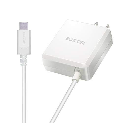 エレコム USB コンセント 充電器 18W ( USB PD対応 ) Type-Cケーブル 1.5ｍ 一体型 【 Android/タブレット 対応 】 ホワイト MPA-ACCP04W