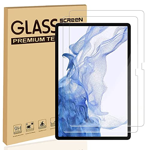 【2枚入り】For Samsung Galaxy Tab S8+/Galaxy Tab S7+ 12.4インチ 専用 強化ガラスフィルム 目の疲れ軽減 保護フィルム 高透過率 旭硝