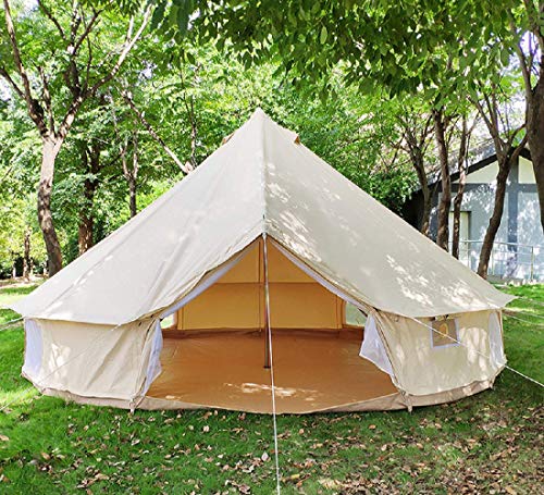 Bell Tent 家族旅行パーティーやハンティングキャンプ用パオテント用の屋外キャンバス防水ベルテント4シーズンテント